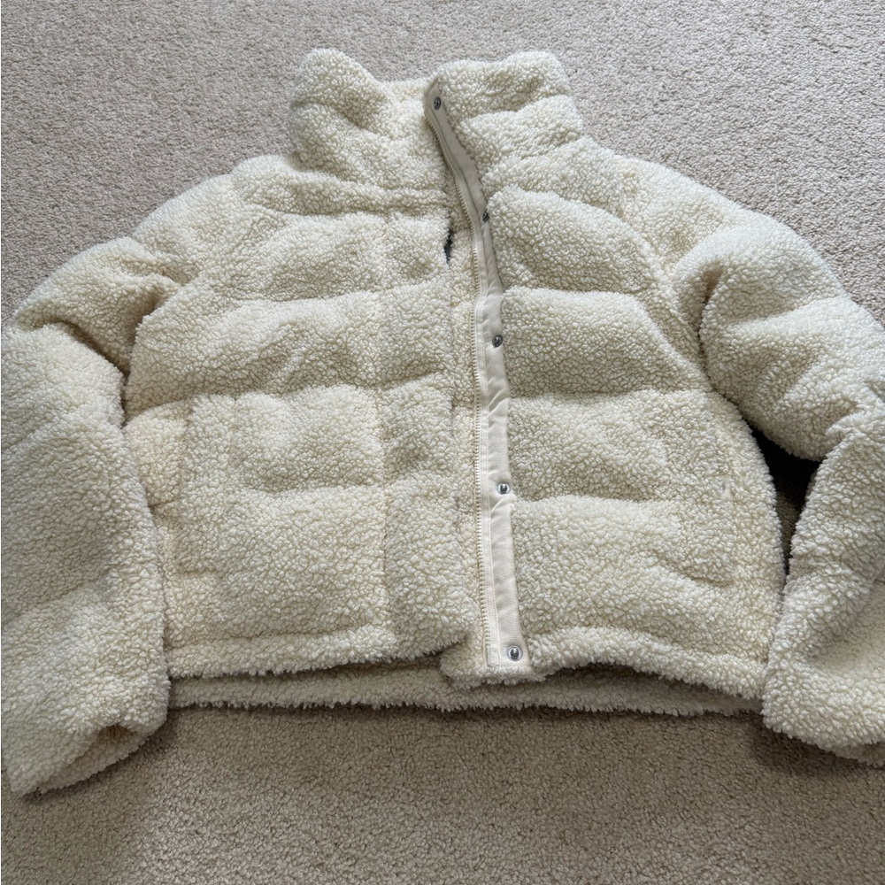 Abercrombie & Fitch Cream Teddy Jacket